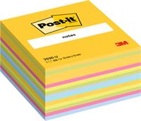 Öntapadó jegyzettömb, 76x76 mm, 450 lap, 3M POSTIT, vegyes színek